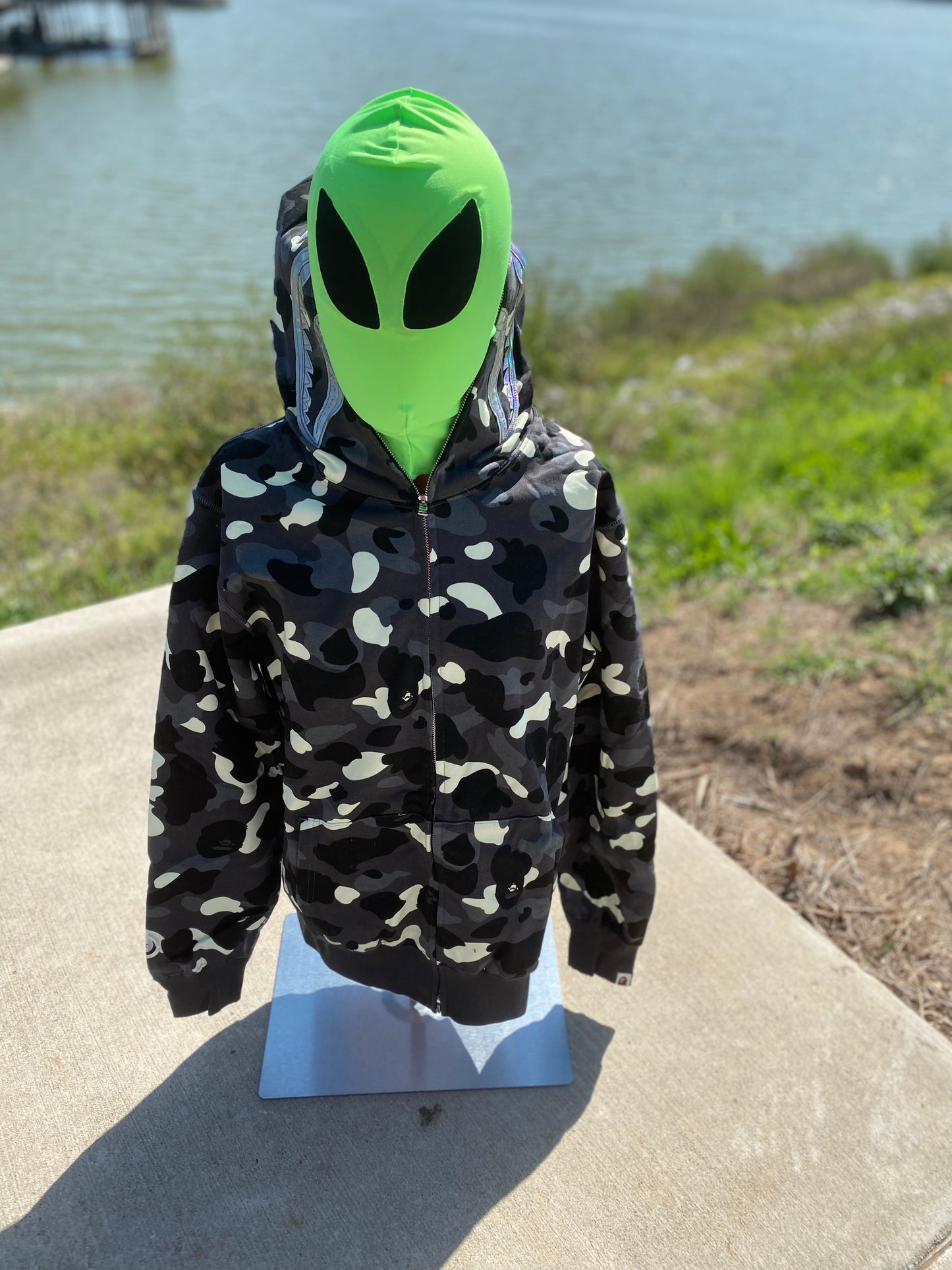 BAPE City Camo Shark Full Zip Hoodie (SS24) Black