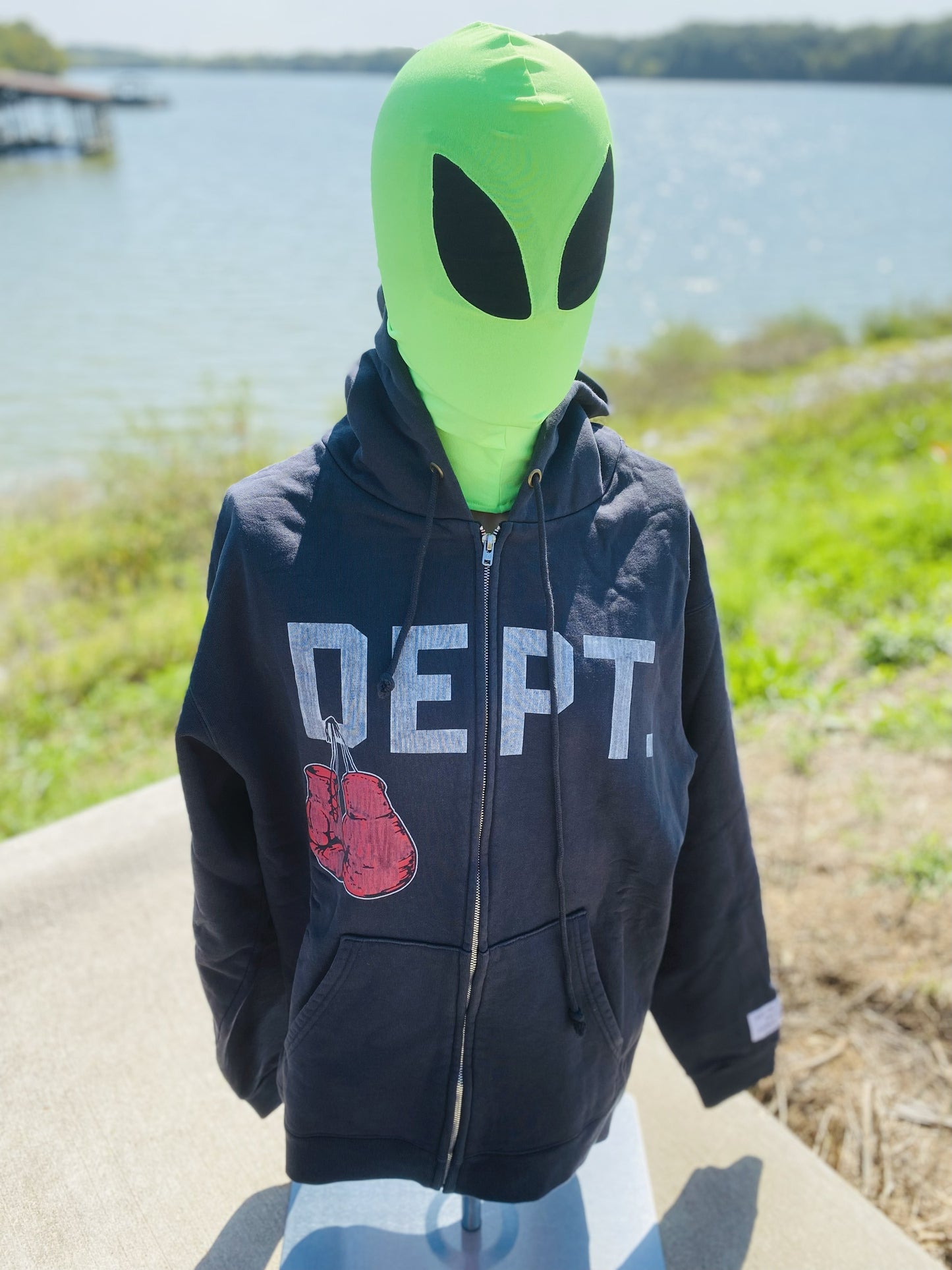 Gallery Dept. Boxing Merch Zip Hoodie Vintage Black