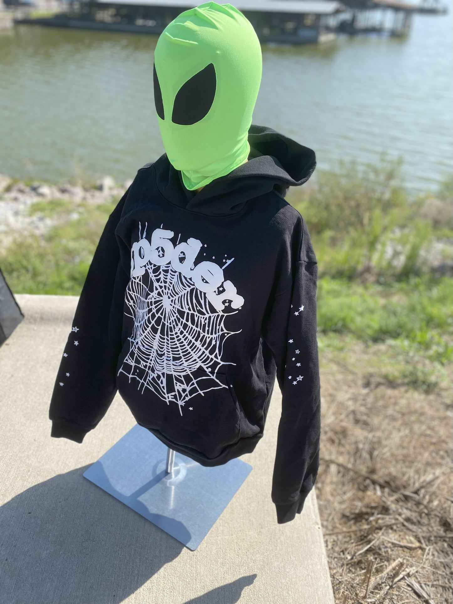 Sp5der OG Web Hoodie Black