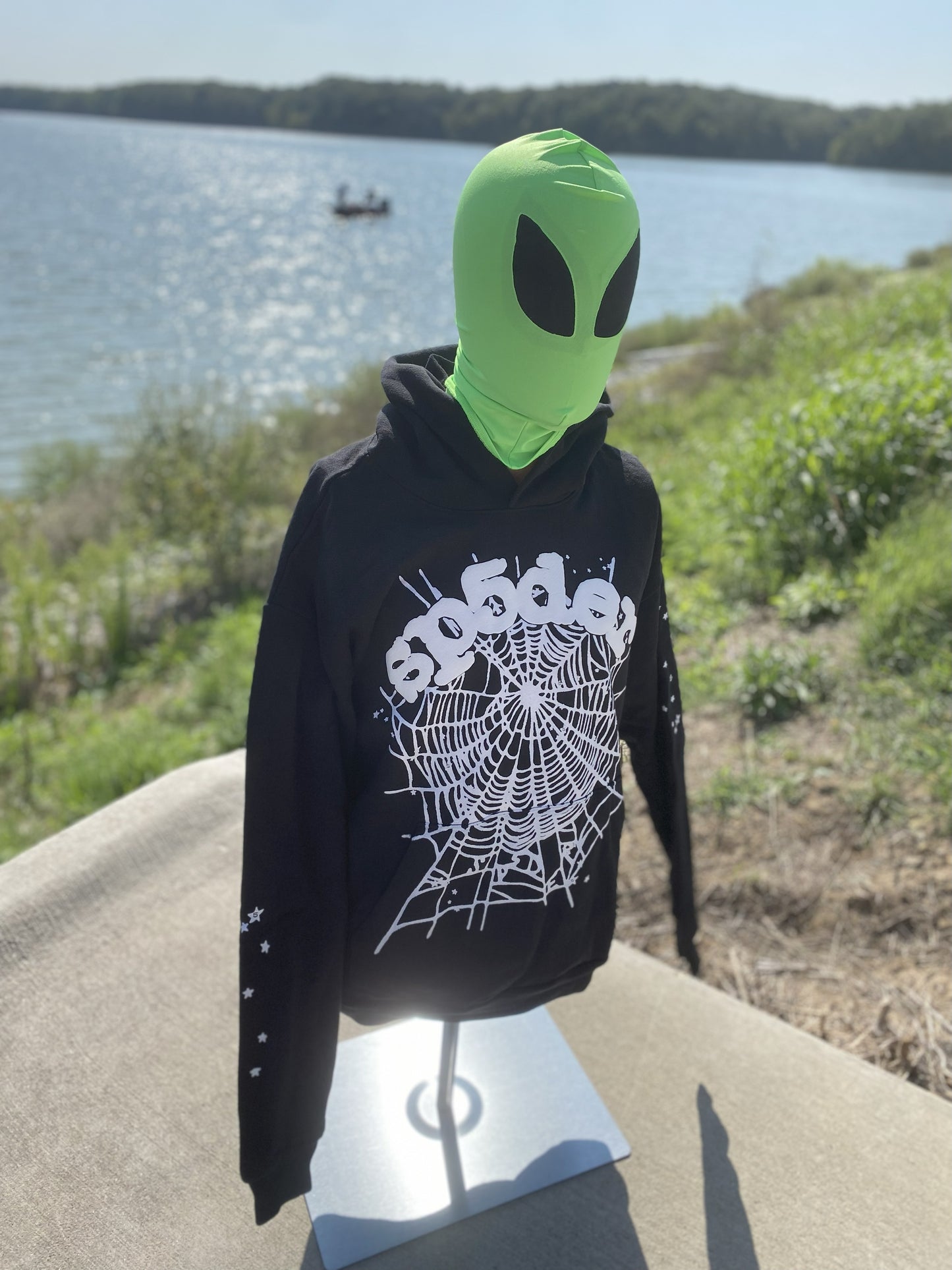 Sp5der OG Web Hoodie Black