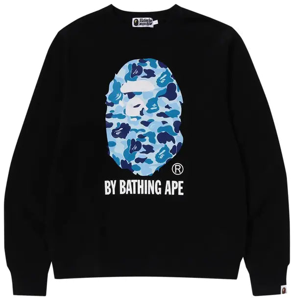 BAPE ABC Camo By Bathing Ape Crewneck Sweatshirt Black & Blue