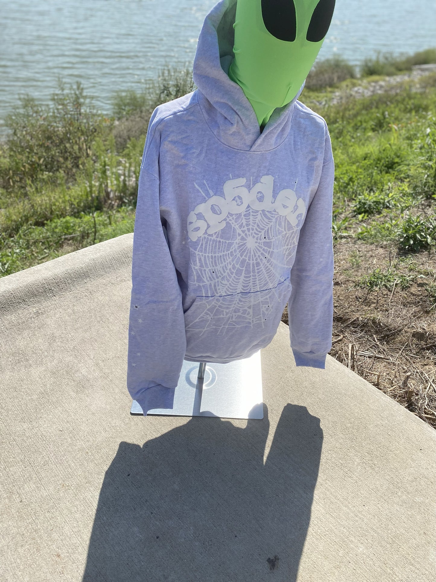 Sp5der OG Web Hoodie Heather Grey