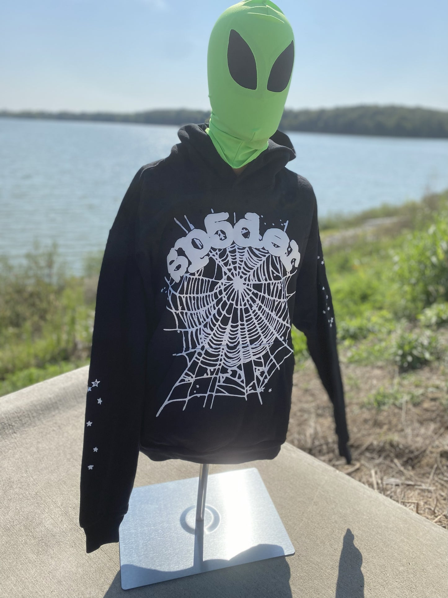 Sp5der OG Web Hoodie Black