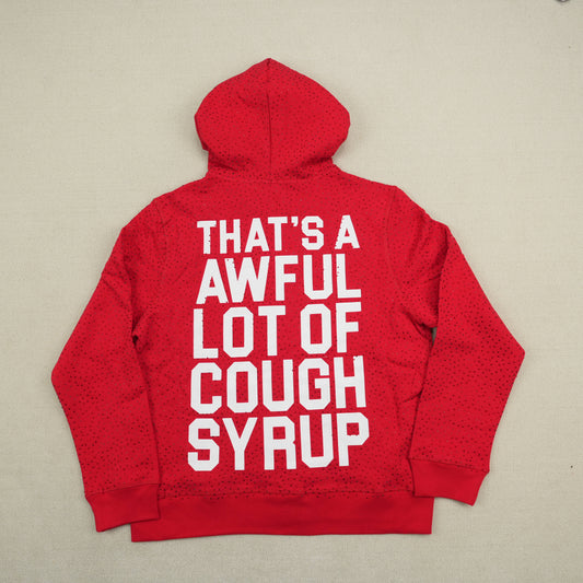 Cough Syrup Hoodie Red Rhinestone (VVS)