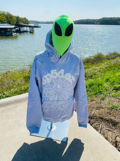 Sp5der OG Web Hoodie Heather Grey
