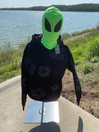 Denim Tears Cotton Wreath Hoodie Black Monochrome