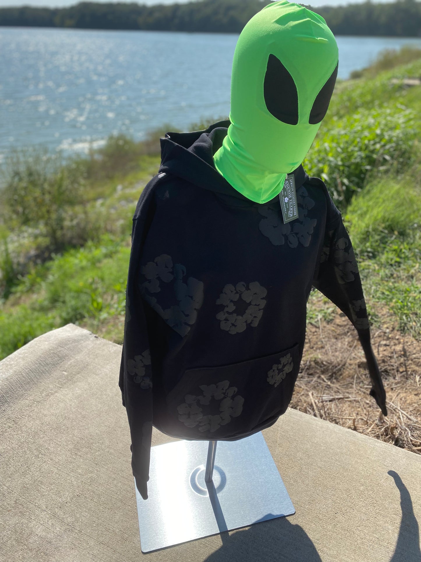 Denim Tears Cotton Wreath Hoodie Black Monochrome