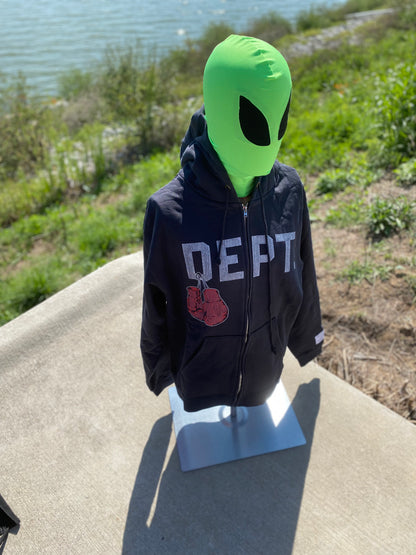 Gallery Dept. Boxing Merch Zip Hoodie Vintage Black