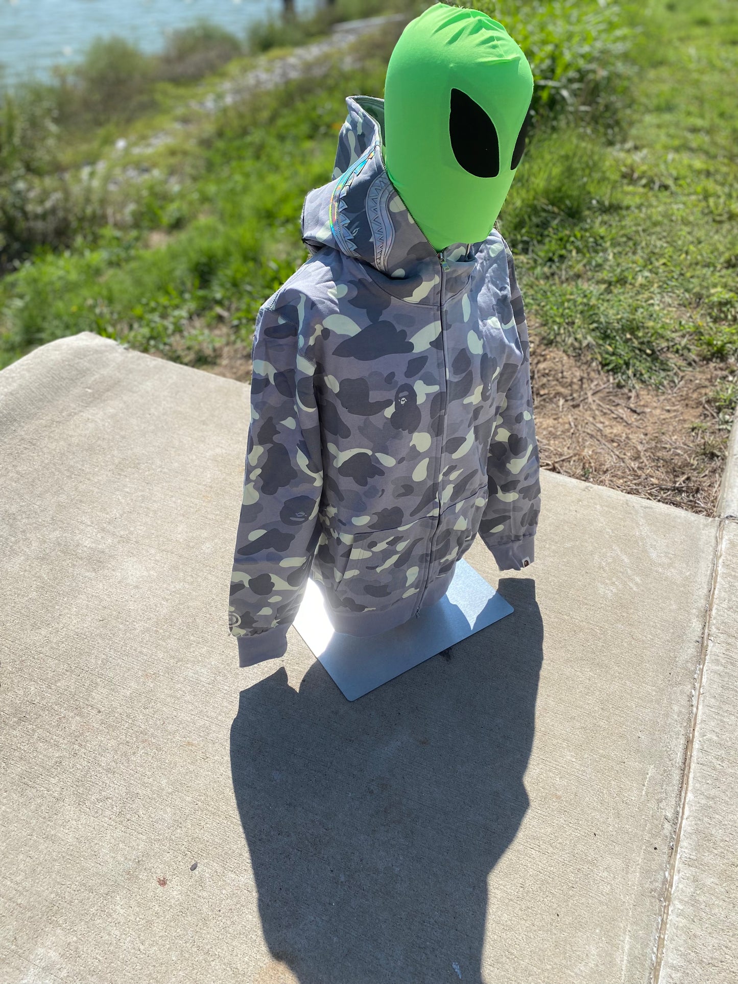 BAPE City Camo Shark Full Zip Hoodie (SS24) Gray