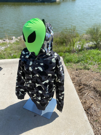BAPE City Camo Shark Full Zip Hoodie (SS24) Black