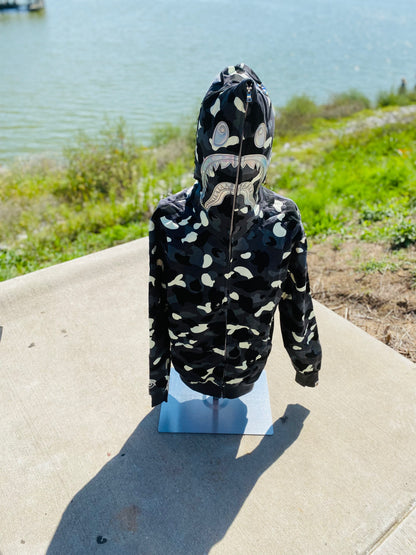 BAPE City Camo Shark Full Zip Hoodie (SS24) Black