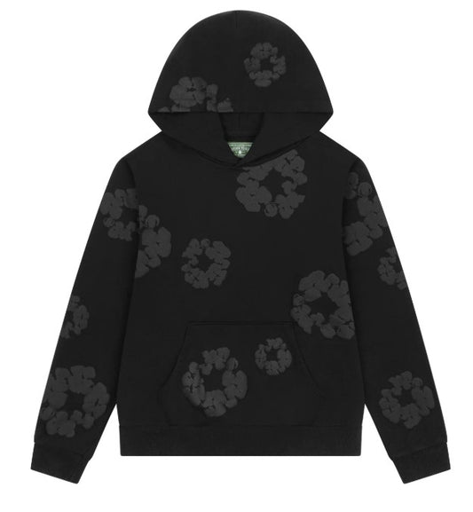 Denim Tears Cotton Wreath Hoodie Black Monochrome