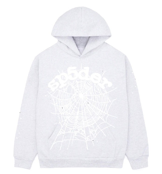 Sp5der OG Web Hoodie Heather Grey