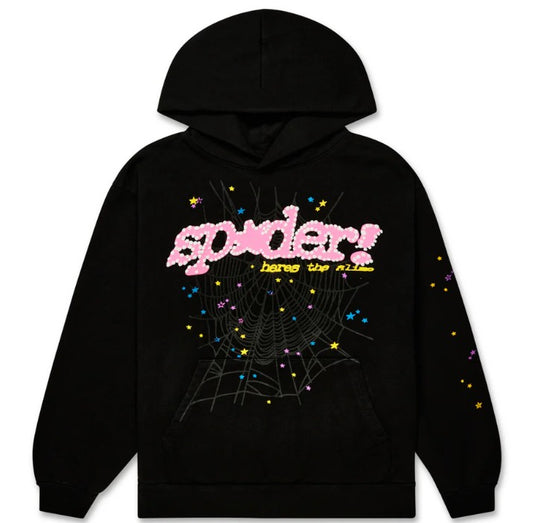 Sp5der P*NK V2 Hoodie Black