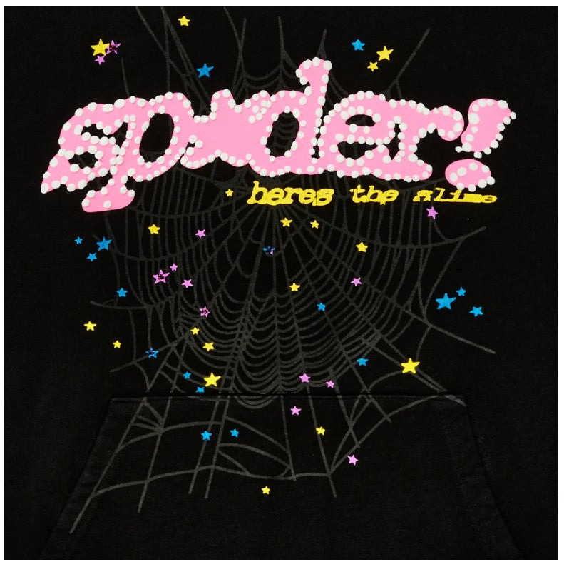 Sp5der P*NK V2 Hoodie Black