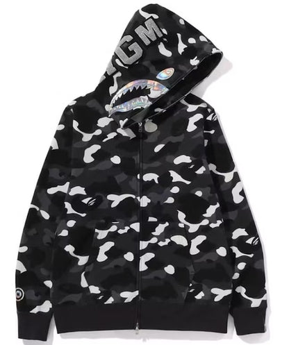 BAPE City Camo Shark Full Zip Hoodie (SS24) Black