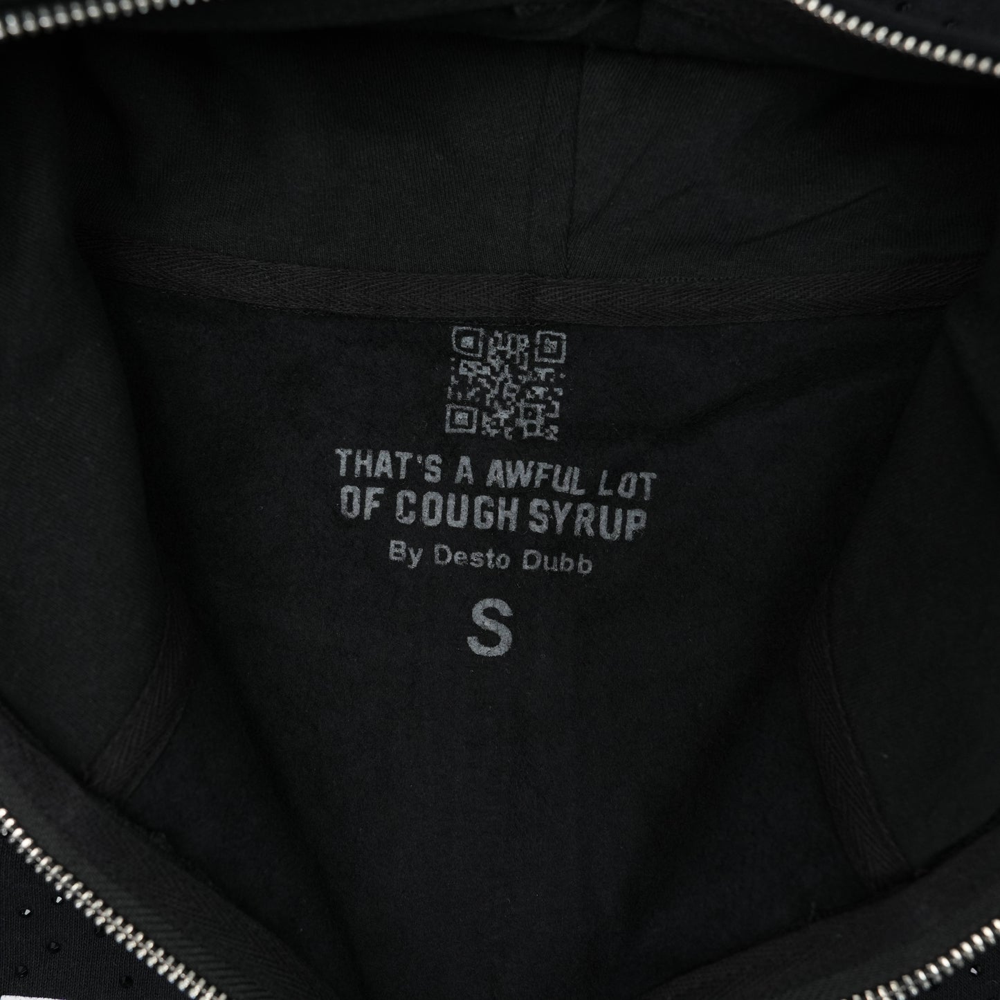Cough Syrup Hoodie Black Rhinestone (VVS)
