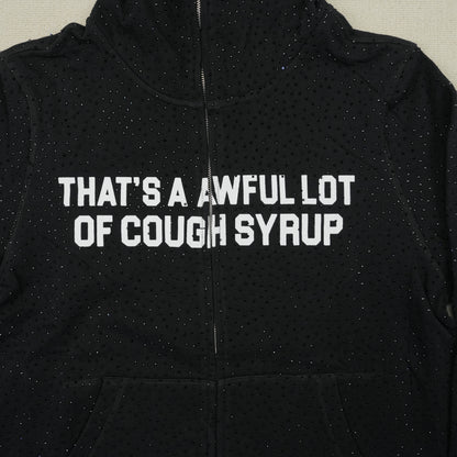 Cough Syrup Hoodie Black Rhinestone (VVS)
