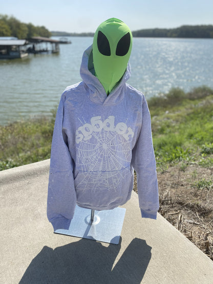 Sp5der OG Web Hoodie Heather Grey