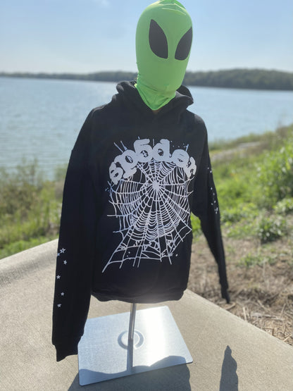 Sp5der OG Web Hoodie Black