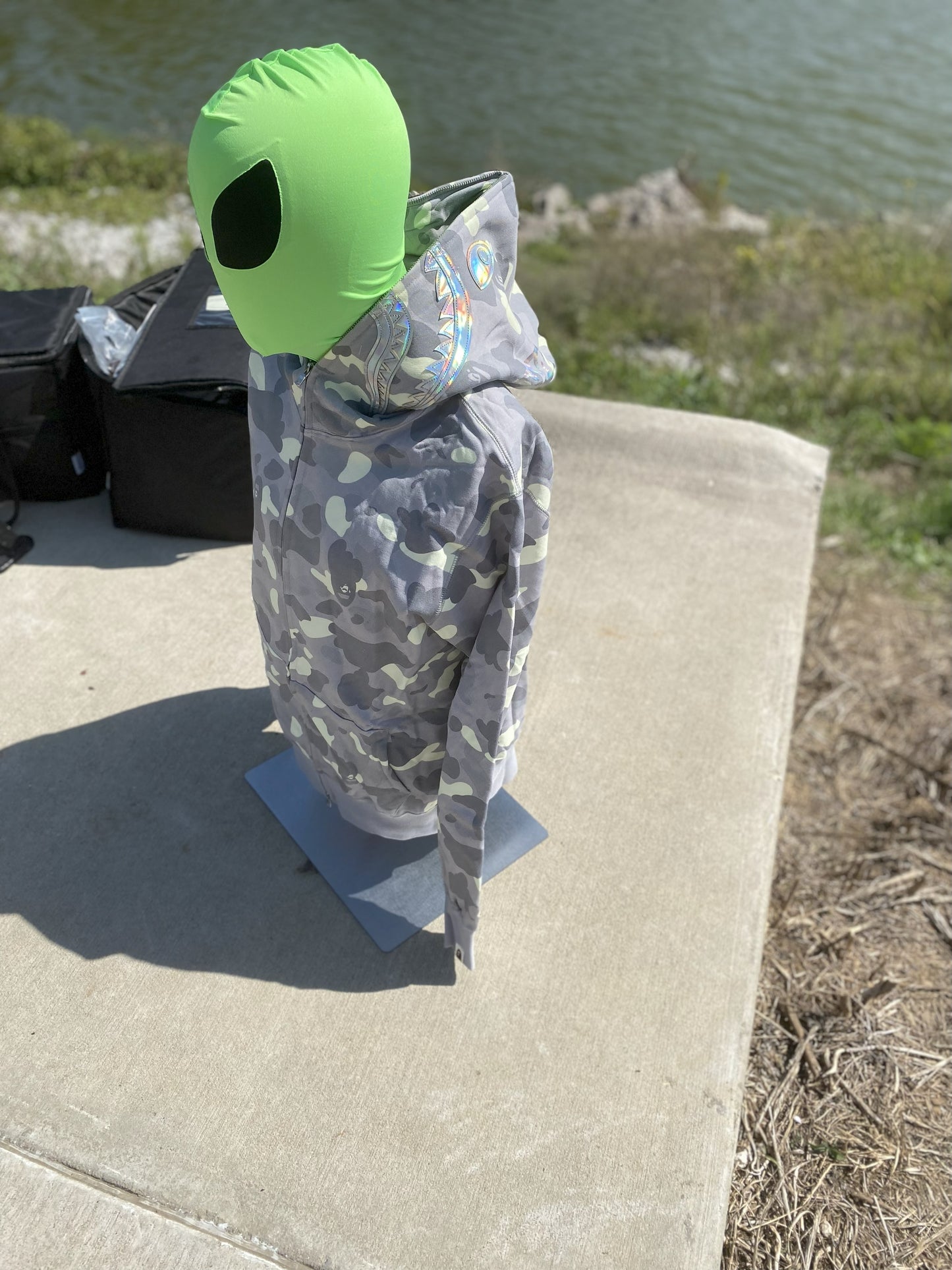 BAPE City Camo Shark Full Zip Hoodie (SS24) Gray