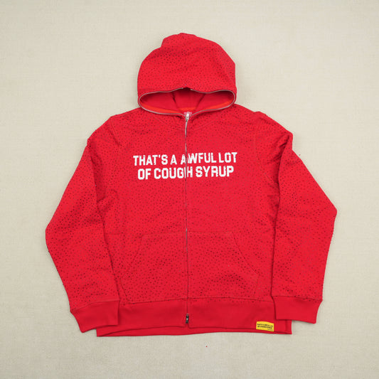 Cough Syrup Hoodie Red Rhinestone (VVS)