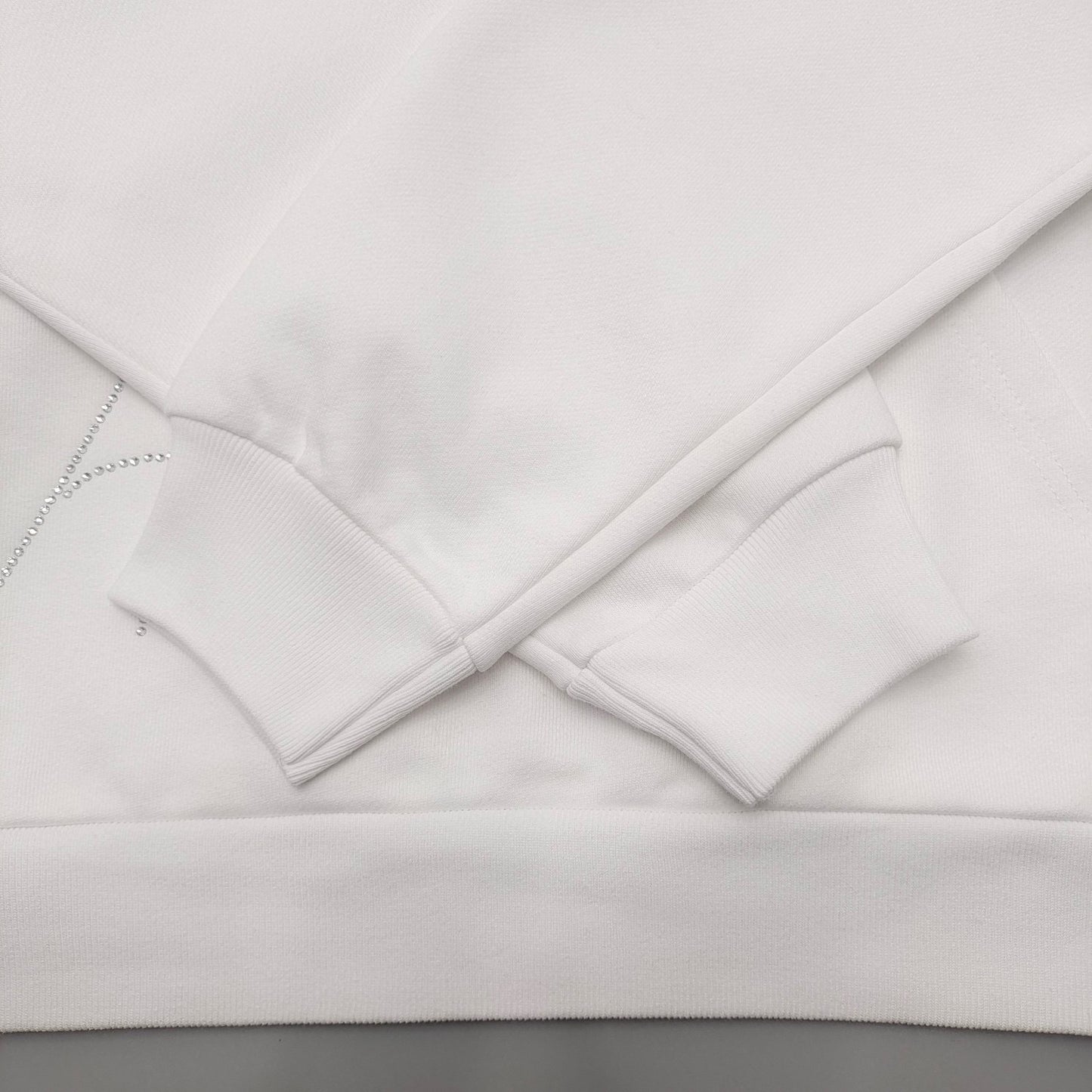 Sp5der OG Rhinestone Hoodie White