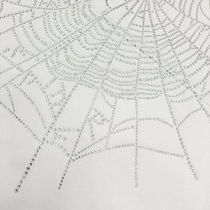 Sp5der OG Rhinestone Hoodie White