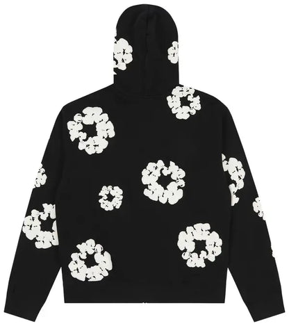 Denim Tears Cotton Wreath Zip Up Hoodie Black
